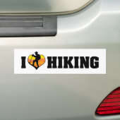 Ik Hou Van Wandelen Bumpersticker (Op auto)