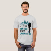 Ik hou van wandelen en ik kan niet liegen t-shirt (Voorkant volledig)