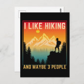 Ik hou van wandelen en misschien 3 mensen briefkaart (Voorkant / Achterkant)