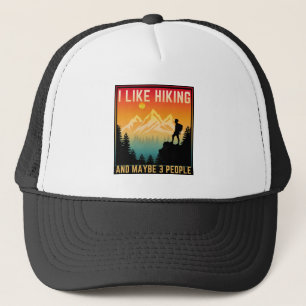 Ik Hou Van Wandelen En Misschien 3 Mensen Trucker Pet