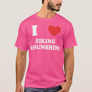 Ik hou van wandelen en zonneschijn Funny Hiker Mou T-shirt