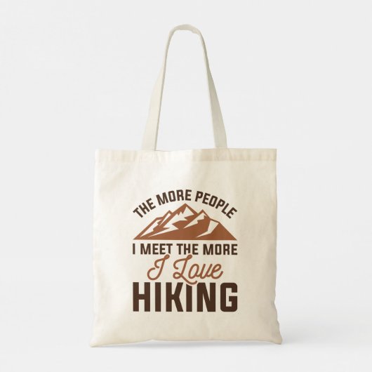 Ik hou van wandelen tote bag (Achterkant)