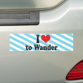 Ik hou van Wander Bumpersticker (Op auto)