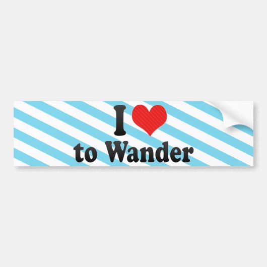 Ik hou van Wander Bumpersticker (Voorkant)