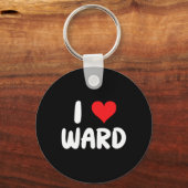 Ik hou van Ward - Hart - Naam Sleutelhanger (Voorkant)