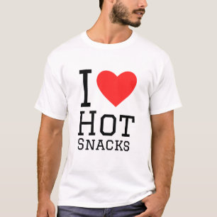Ik hou van warme snacks t-shirt