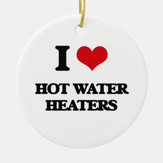 Ik hou van warmwaterverwarmingstoestellen keramisch ornament (Voorkant)