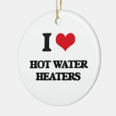 Ik hou van warmwaterverwarmingstoestellen keramisch ornament (Links)
