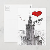 Ik hou van Warschau Briefkaart (Voorkant / Achterkant)