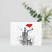 Ik hou van Warschau Briefkaart (Staand voorkant)