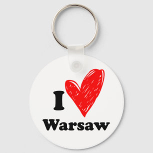 Ik hou van Warschau Sleutelhanger