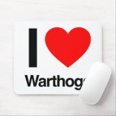 ik hou van warthogs muismat (Met muis)