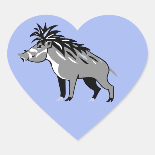 Ik hou van Warty PIGS - Wildlife - Natuur - Hart Sticker (Voorkant)