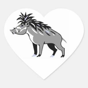 Ik hou van Warty PIGS - Wildlife - Natuur - Hart Sticker