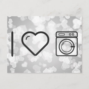 Ik hou van wasgoed doen briefkaart