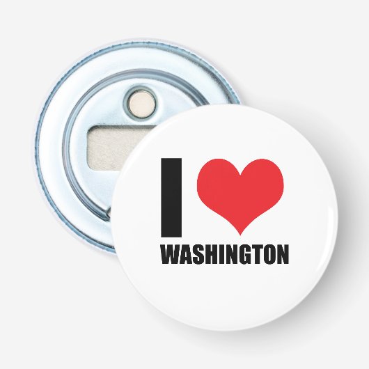 Ik hou van Washington Button Flesopener (Voorkant)