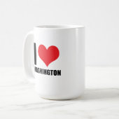 Ik hou van Washington Koffiemok (Voorkant links)
