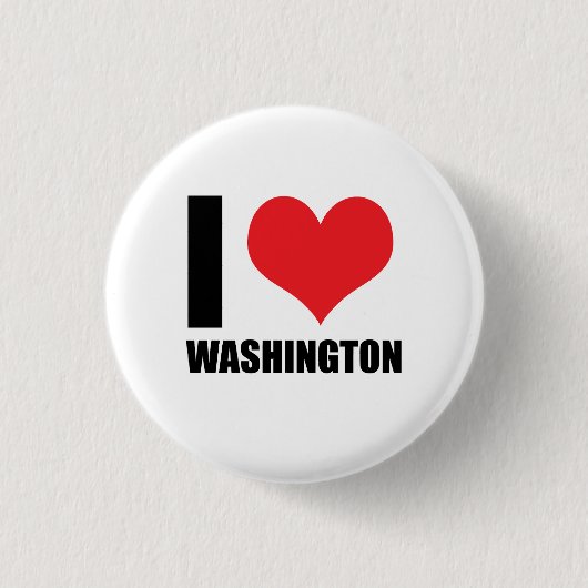 Ik hou van Washington Ronde Button 3,2 Cm (Voorkant)