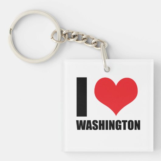 Ik hou van Washington Sleutelhanger (voorkant)