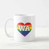 Ik hou van Washington State Rainbow Heart Koffiemok (Links)