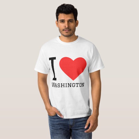 Ik hou van Washington T-shirt (Voorkant volledig)