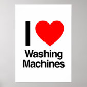 ik hou van wasmachines poster (Voorkant)