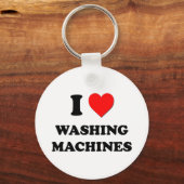 Ik hou van wasmachines sleutelhanger (Voorkant)