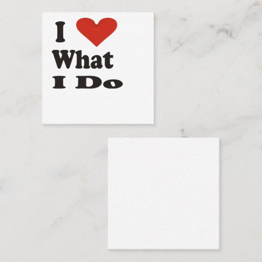 Ik hou van wat ik doe aanbevelingskaartje (Voorkant / Achterkant)