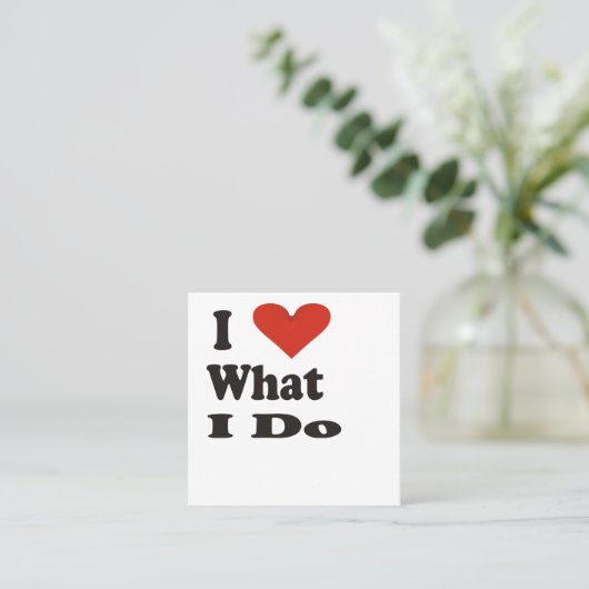Ik hou van wat ik doe aanbevelingskaartje (Staand voorkant)