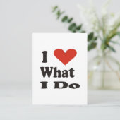 Ik hou van wat ik doe briefkaart (Staand voorkant)