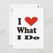 Ik hou van wat ik doe briefkaart (Voorkant / Achterkant)