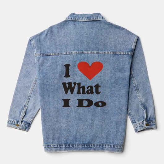 Ik hou van wat ik doe denim jacket (Achterkant)