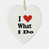 Ik hou van wat ik doe keramische kerstbal keramisch ornament (Rechts)