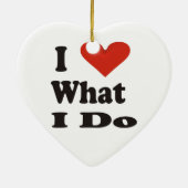 Ik hou van wat ik doe keramische kerstbal keramisch ornament (Achterkant)