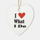 Ik hou van wat ik doe keramische kerstbal keramisch ornament (Links)