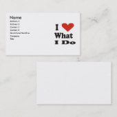 Ik hou van wat ik doe visitekaartje (Voorkant / Achterkant)