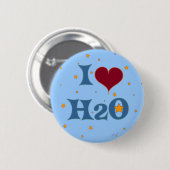Ik hou van water! ronde button 5,7 cm (Voorkant /achterkant)