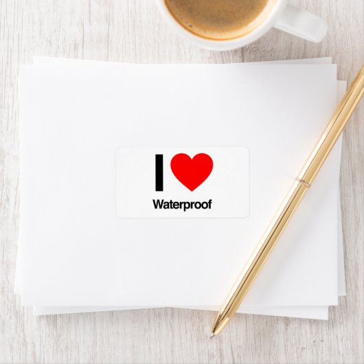 ik hou van waterdicht etiket (Insitu)