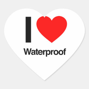 ik hou van waterdicht hart sticker