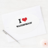 Ik hou van waterdicht ovale sticker (Envelop)