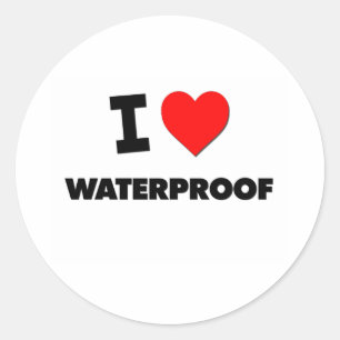 Ik hou van waterdicht ronde sticker