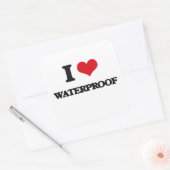 Ik hou van waterdicht vierkante sticker (Envelop)