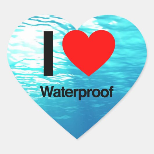 Ik hou van waterdichte oceaan hart sticker (Voorkant)