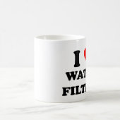 Ik hou van waterfilters koffiemok (Center)