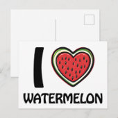 Ik hou van watermeloen briefkaart (Voorkant / Achterkant)