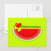 Ik hou van watermeloen Briefkaart (Voorkant / Achterkant)