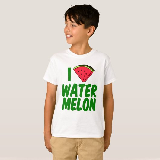 Ik hou van watermeloen Kinderen T-shirt (Voorkant volledig)