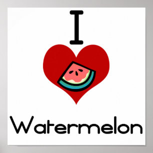 Ik hou van watermeloen poster