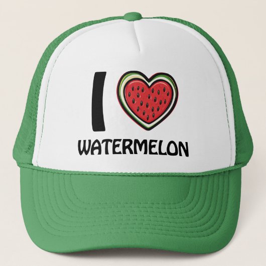Ik hou van watermeloen trucker pet (Voorkant)