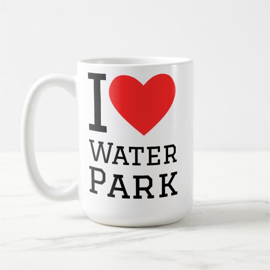 Ik hou van waterpark koffiemok (Links)